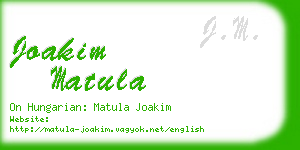 joakim matula business card